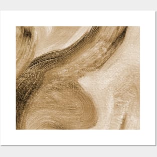 Abstract Oil Painting Eggshell Pastel Brown 1c2 Posters and Art